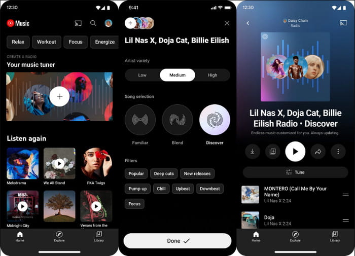 YouTube Music Player Phone