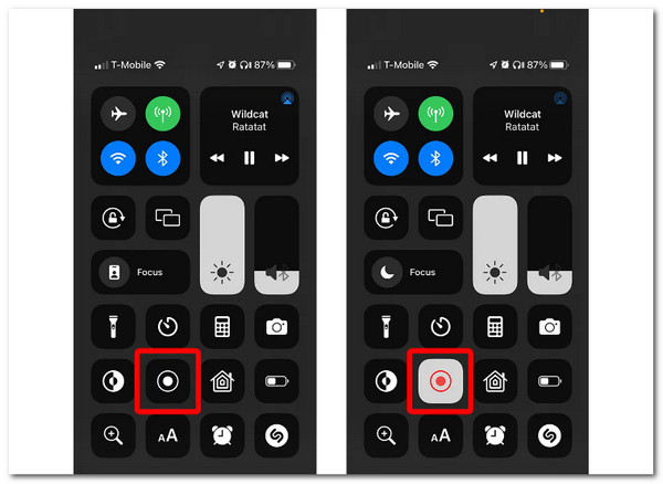 iOS Control Center Recording Icon