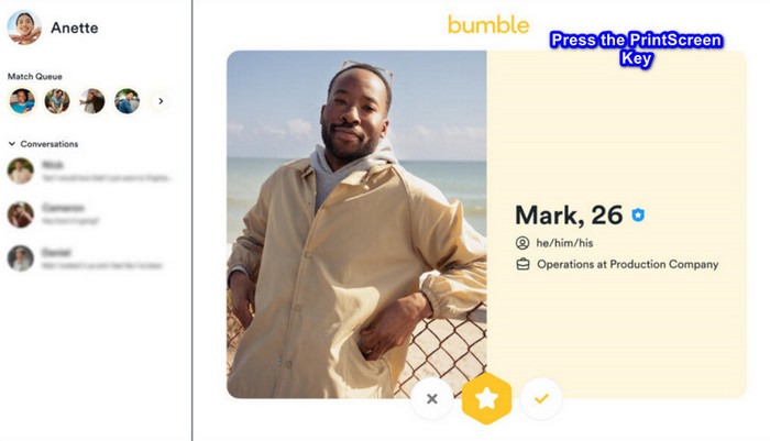 Screenshot Web Bumble