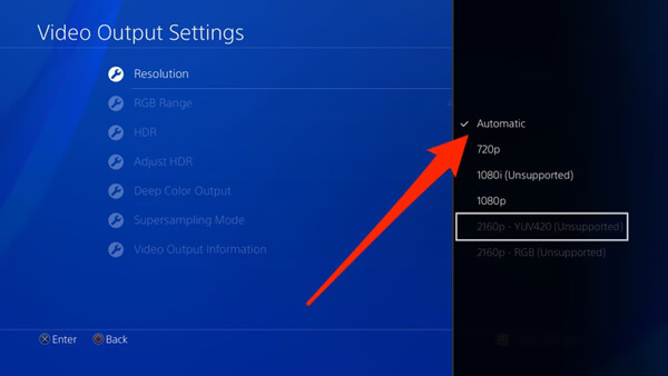 Auto 4K Playing Settings