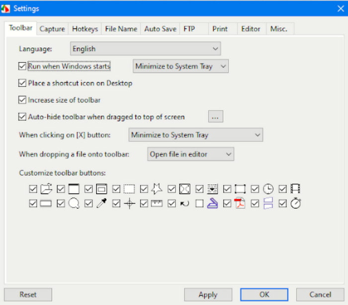 FastStone Capture Supported Image Formats