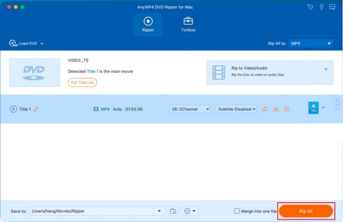 AnyMP4 DVD Ripper Rip All