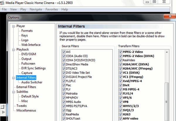 MPC HC Video TV Turner