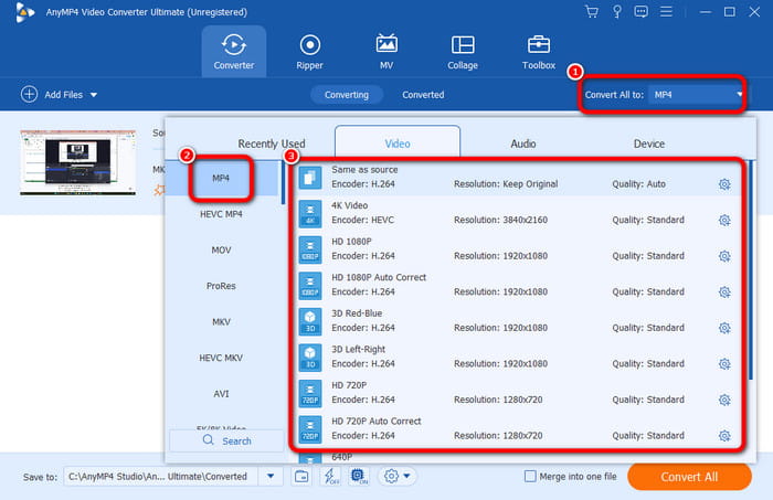 Select Supported Format