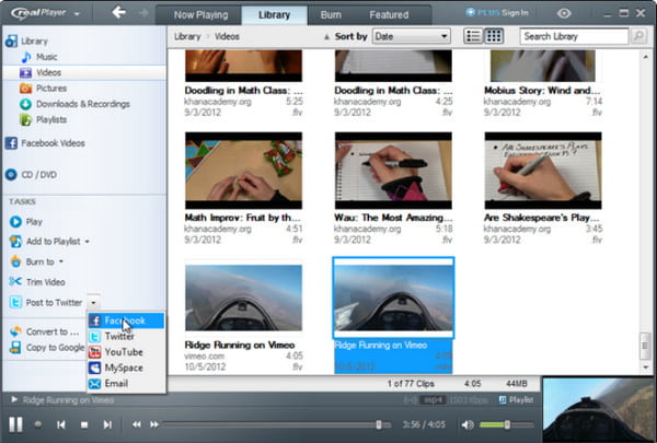 RealPlayer Interface RealPlayer Review