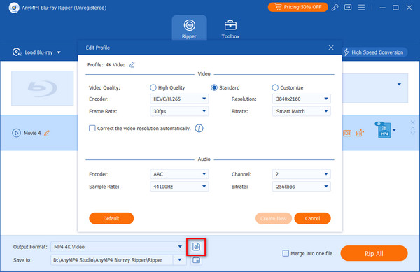 Bluray Ripper Profile Setting