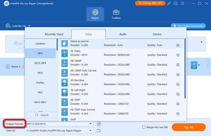 Output Format Option