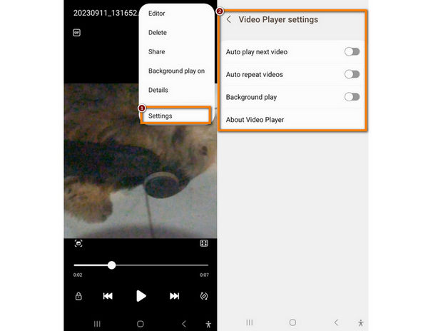 Video Player Settings