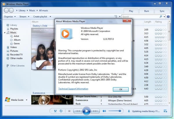 Windows media player 12