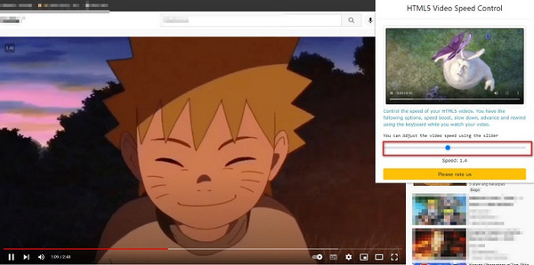 HTML 5 Video Speed Controller