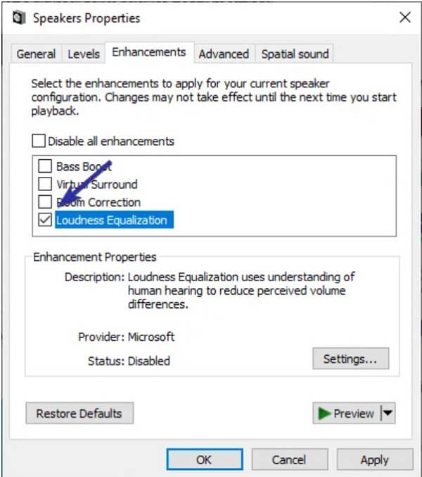 Loudness Equalization