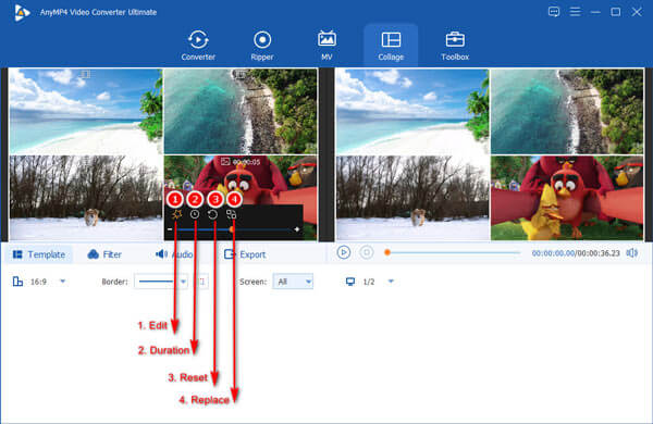 Edit Each Photo split Screen