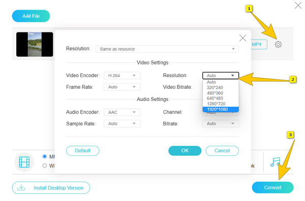 Online Converter Set Save