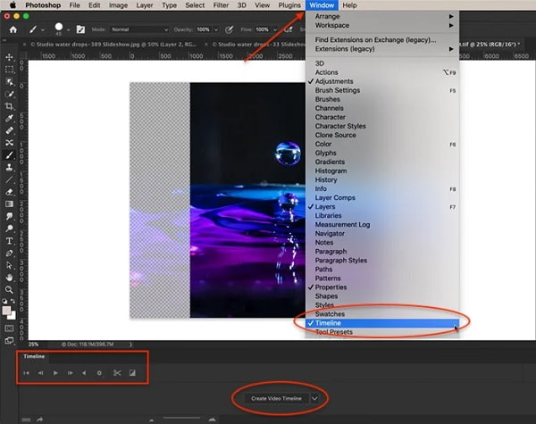 Photoshop Create Timeline