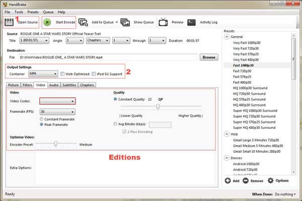 Handbrake Interface