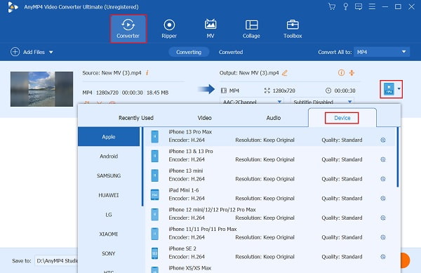 Choose Device Format