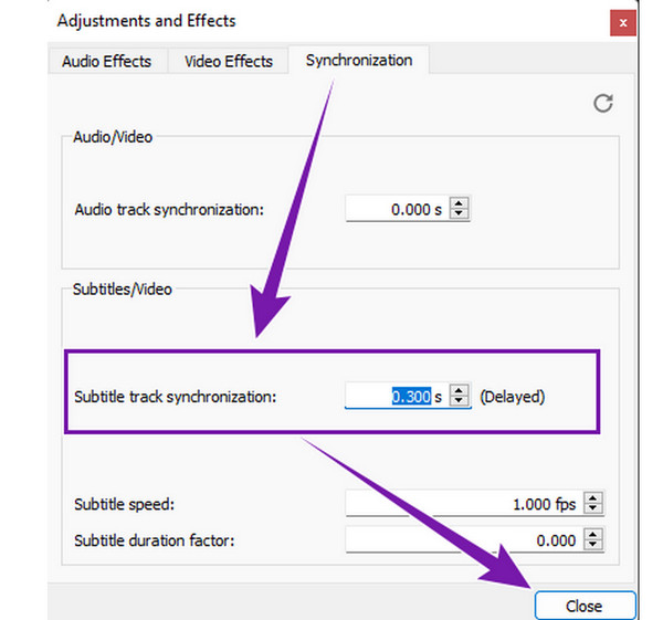 VLC Sync Delay Subtitle