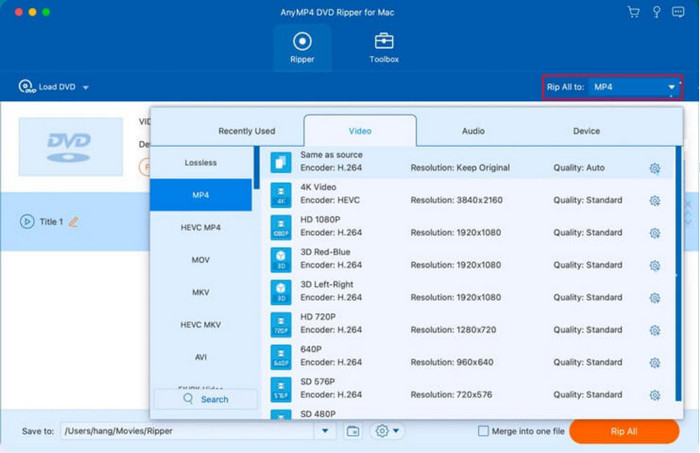 Dvd Ripper Formats Dvd Resolution