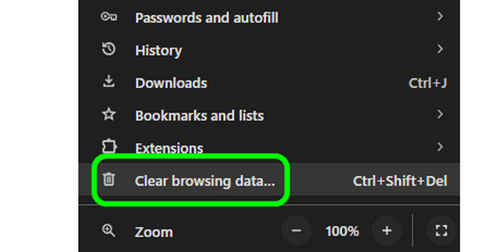 Clear Browsing Data