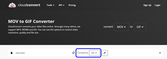 Select Gif Format Cloudconvert