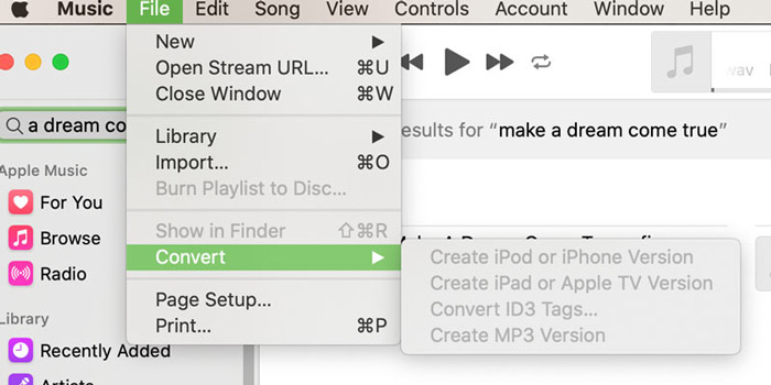 Use Apple Music Convert Wav to Mp3