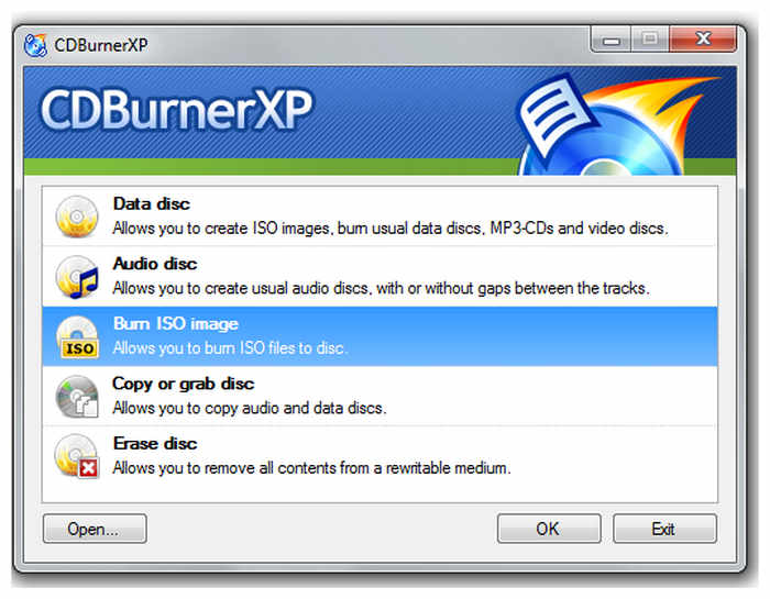 Cdburnerxp Interface