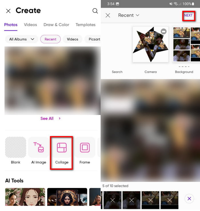 Picsart Install Collage Upload Photos