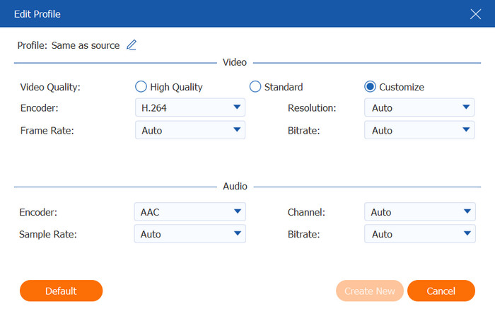 Video Converter Ultimate Output Format Settings