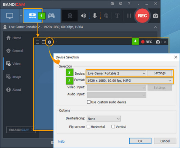 Bandicam Device Recording Rec