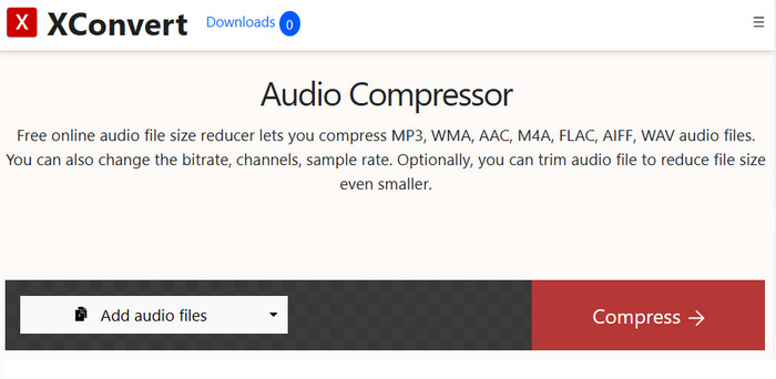 XConvert Audio Compressor